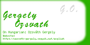 gergely ozsvath business card